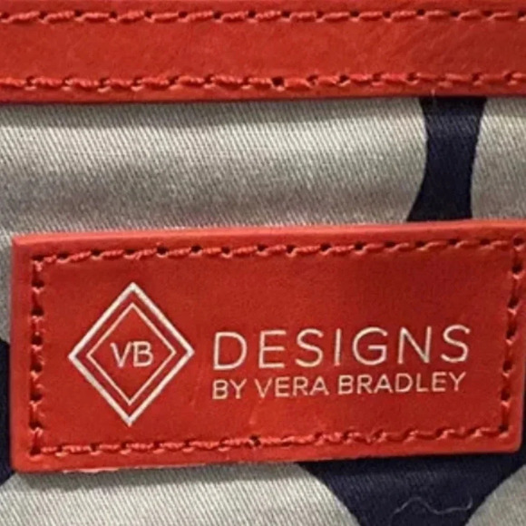 NWT $495 VERA BRADLEY Fenwick Hobo Glossy Blocks Genuine Leather Trim Tote Bag - Picture 8 of 10